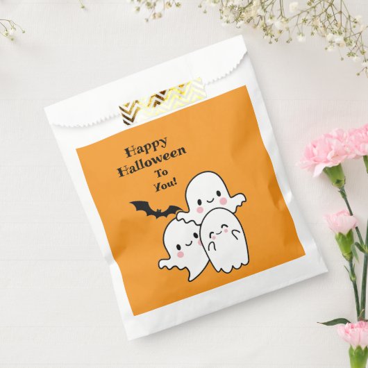 Happy Halloween Fun Ghost personaliseren Bedankzakje (Gezegeld)