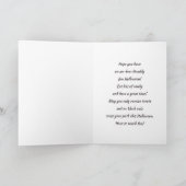 Happy Halloween. Fun Jack O'Lantern en Little Bat Kaart (Binnen)