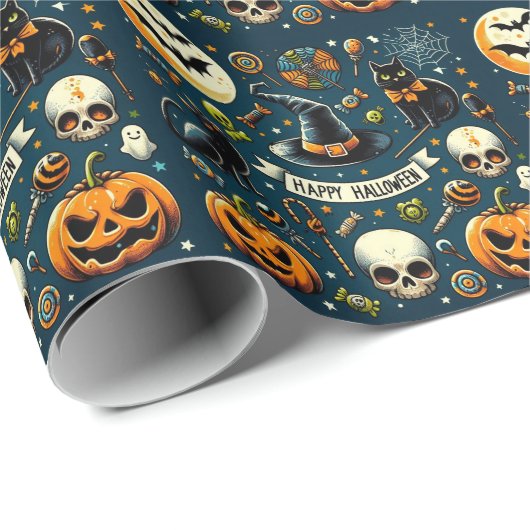 Happy Halloween Fun & Spooky Cadeaupapier (Rol Hoek)