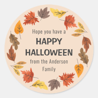 Happy Halloween Fun Sticker voor alle leeftijden