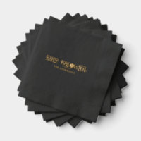 Happy Halloween Funky Typografie Familienaam Zwart