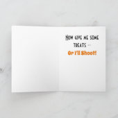 Happy Halloween Funny Cat Costume Humor Kaart (Binnen)