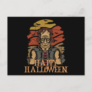 Happy Halloween Funny Creepy Character Briefkaart