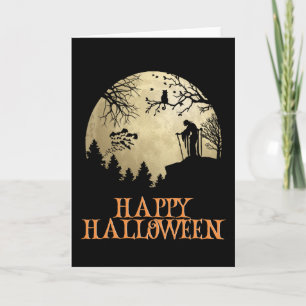 Happy Halloween Funny Creepy Character Kaart