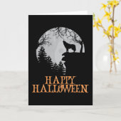 Happy Halloween Funny Creepy Character Kaart (Gele Bloem)