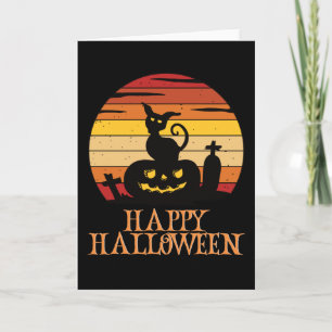 Happy Halloween Funny Creepy Character Kaart