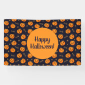 Happy Halloween Funny Cute Pumpkins Pattern Spandoek (Horizontaal)