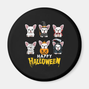 Happy Halloween Funny Dogs Costume Cute Bulldog Magneet