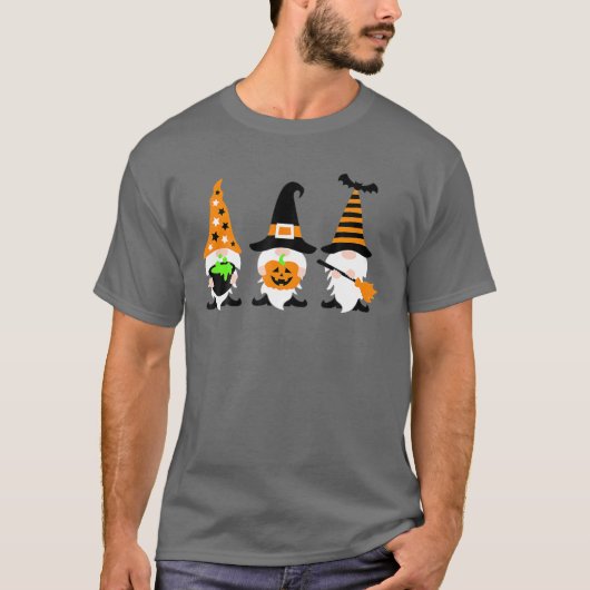 Happy Halloween Funny Gnomes Pumpkin Halloween T-shirt (Voorkant)