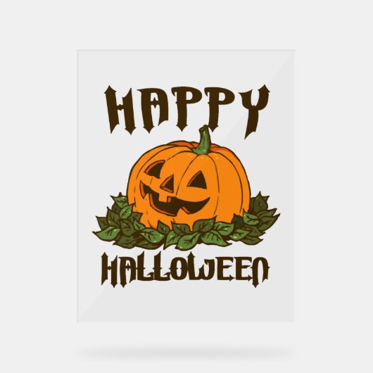 Happy Halloween Funny Halloween Costume Acryl Bord (Voorkant)