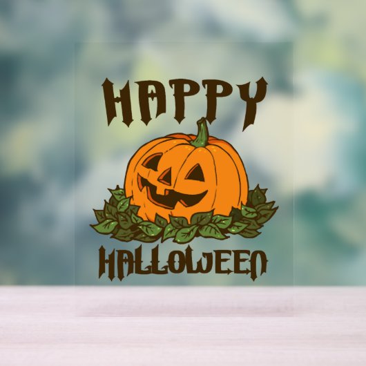 Happy Halloween Funny Halloween Costume Acryl Bord (Neutraal)