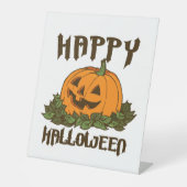 Happy Halloween Funny Halloween Costume Reclamebord Met Voetstuk (Voorkant)
