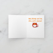 Happy Halloween Funny Humor Cute Cat Costume Foto Kaart (Binnen)