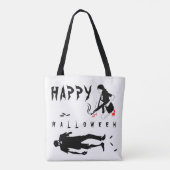 Happy Halloween Funny one-of-a-kind douane Tote Bag (Achterkant)