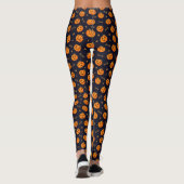 Happy Halloween Funny Oranje Pumpkins Pattern Leggings (Achterkant)