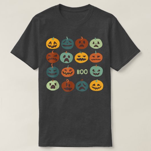 Happy Halloween Funny Pumpink Face Boo Halloween P T-shirt (Design voorkant)
