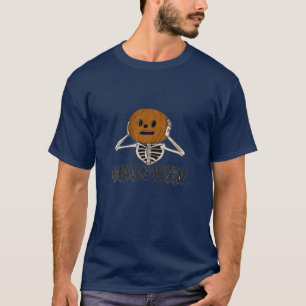 Happy Halloween Funny Pumpkin Head Skeleton 2021 T-shirt