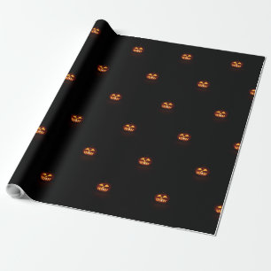 Happy Halloween Funny Scary Oranje Pumpkin Patroon Cadeaupapier