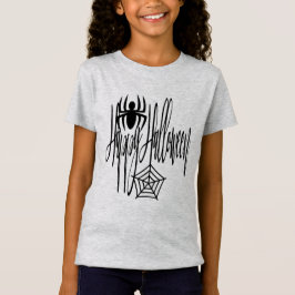 Happy Halloween Funny Scary Spider Cobweb T-shirt