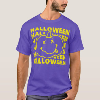 Happy Halloween Funny Smile Pumkin T-shirt
