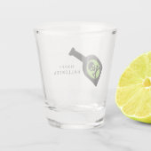 Happy Halloween Funny Toxic Alcohol Shot Glass Glas (Achterkant)