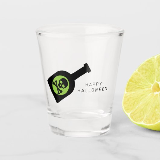 Happy Halloween Funny Toxic Alcohol Shot Glass Glas (Voorkant)
