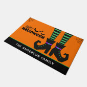 Happy Halloween Funny Witch Feet Deurmat (Schuin)