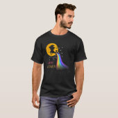 Happy Halloween Gay Pride Witch - Regenboogvlaggen T-shirt (Voorkant volledig)