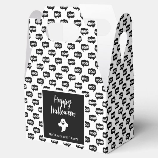 Happy Halloween geest boo, geen trucs behandelen a Bedankdoosjes (Geopend)