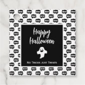 Happy Halloween geest boo, geen trucs behandelen a Bedankjes Labels (Voorkant)