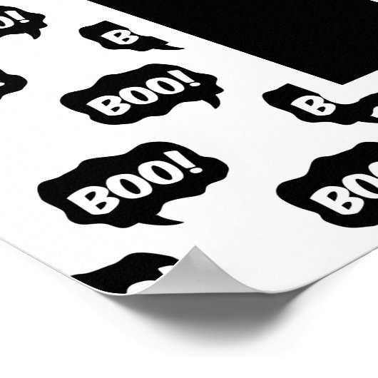 Happy Halloween geest boo, geen trucs behandelen a Poster (Hoek)