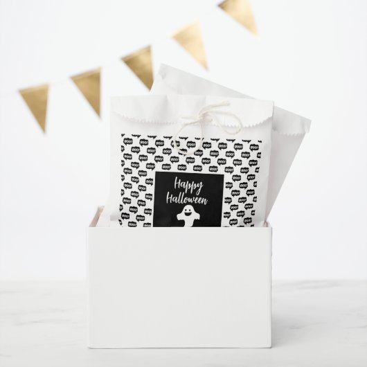 Happy Halloween geest boo, geen trucs, behandelt a Bedankzakje (Feest)