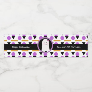 Happy Halloween Geest Verjaardag Waterfles Label Etiket