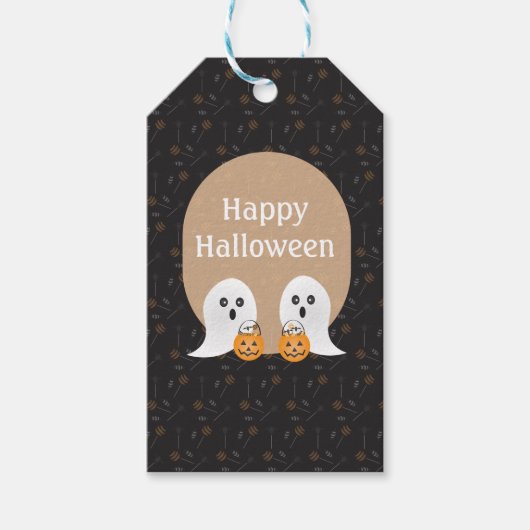 Happy Halloween geesten brander of behandeling Cadeaulabel (Voorkant)