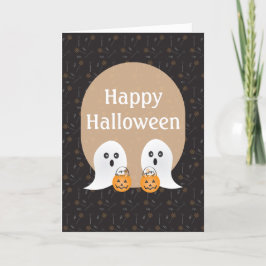 Happy Halloween geesten brander of behandeling Feestdagen Kaart