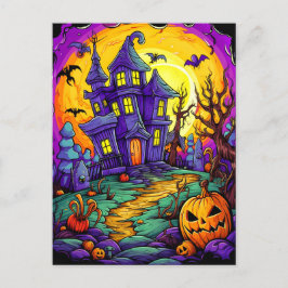 Happy Halloween | Gehakt huis Briefkaart