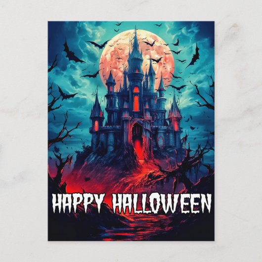 Happy Halloween | Gehakt huis Briefkaart (Voorkant)