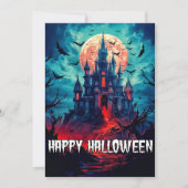 Happy Halloween | Gehakt huis Feestdagenkaart (Voorkant)