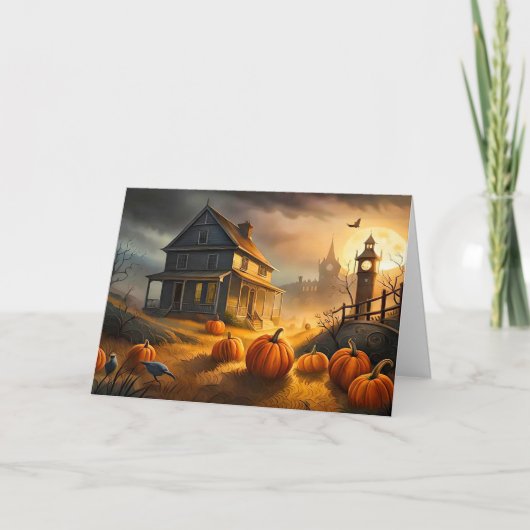 Happy Halloween | Gehakt huis Kaart (Voorkant)