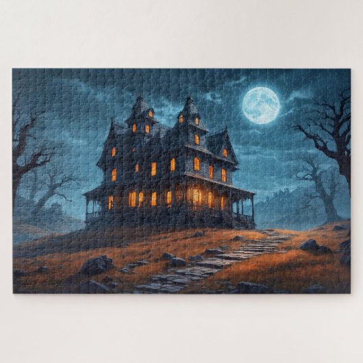 Happy Halloween | Gehakt huis Legpuzzel (Horizontaal)
