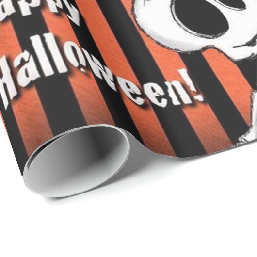 Happy Halloween Gekke Skeleton Cadeaupapier (Rol Hoek)