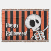 Happy Halloween Gekke Skeleton Deken (Voorkant)