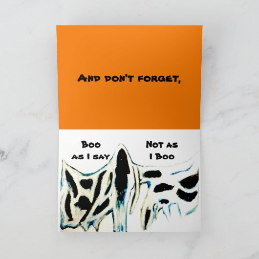 HAPPY HALLOWEEN -**Gekoppeld Wenskaart Kaart (Binnen)