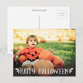 Happy Halloween gepersonaliseerde foto begroeting Briefkaart (Voorkant / Achterkant)