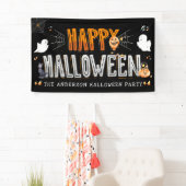 Happy Halloween | Gepersonaliseerde halloween-part Spandoek (Insitu)