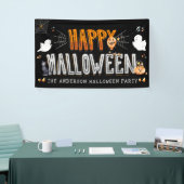 Happy Halloween | Gepersonaliseerde halloween-part Spandoek (Beurs)