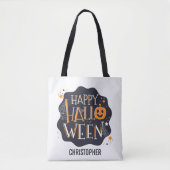 Happy Halloween gepersonaliseerde Trick or treat S Tote Bag (Voorkant)