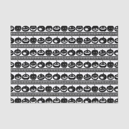 Happy Halloween gesneden pompoen Jack O Lantern Tissuepapier (Voorkant)