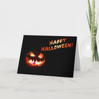 HAPPY HALLOWEEN - Ggloeiende Jack-O-Lantern Kaart