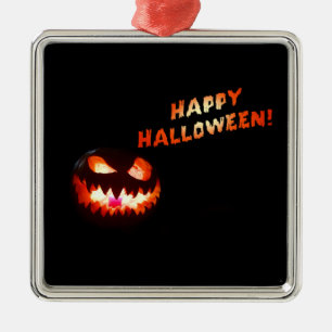 HAPPY HALLOWEEN - Ggloeiende Jack-O-Lantern Metalen Ornament